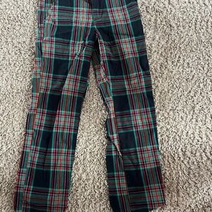 Kids Plaid Dress Pants Red and Green